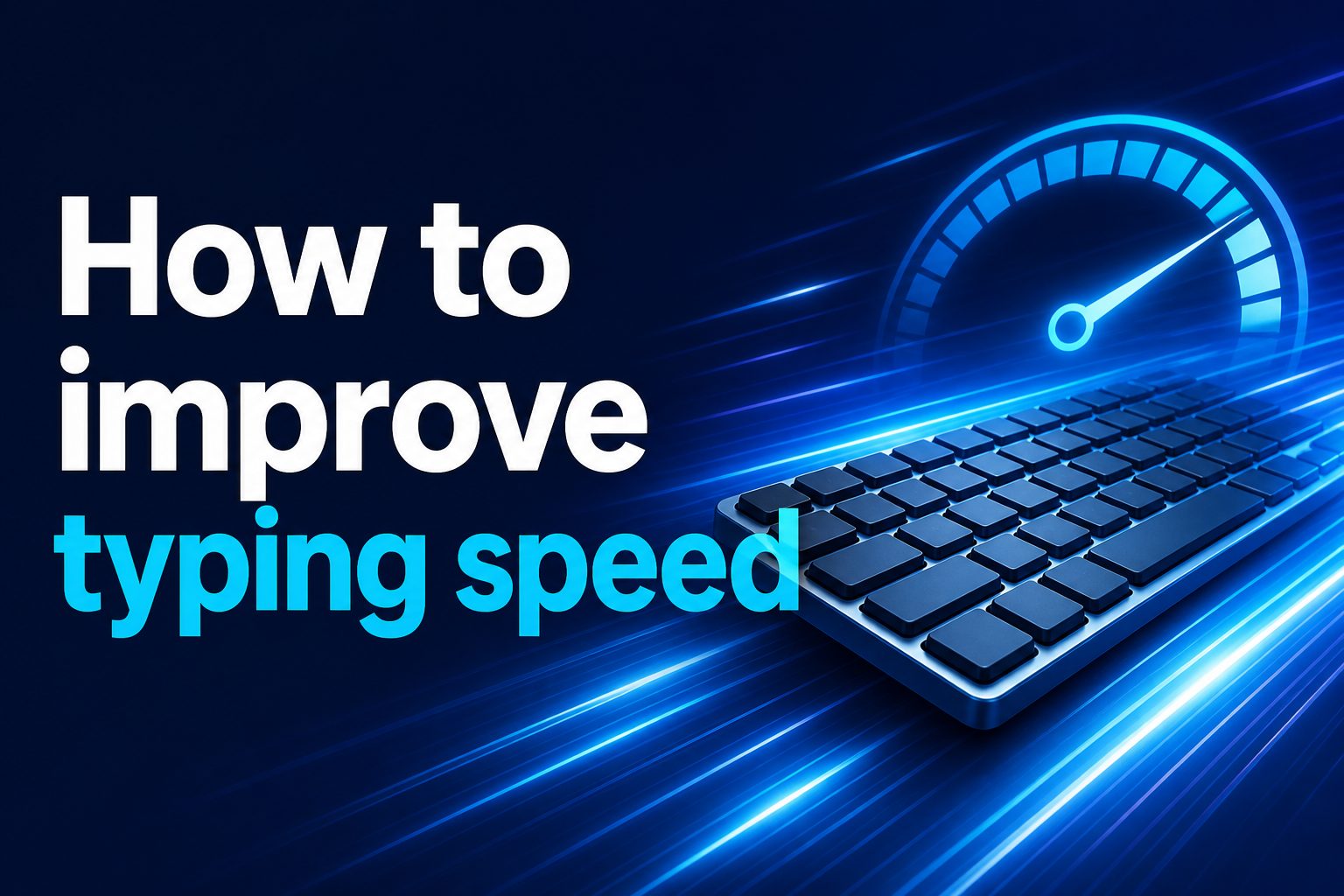 Hands typing quickly on a laptop keyboard during a typing practice session